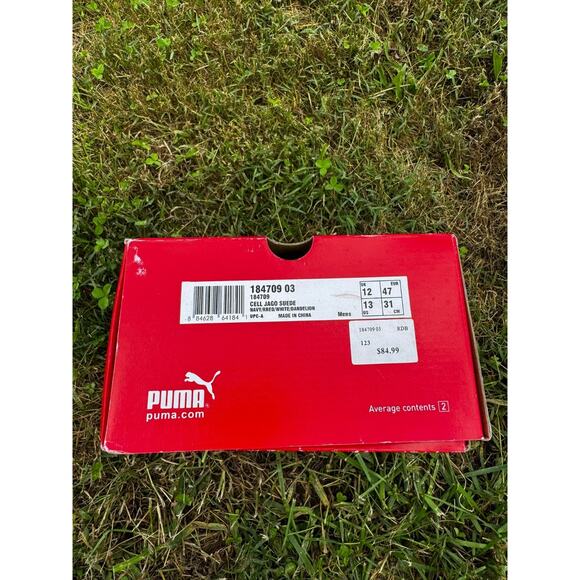 PUMA Cell Jago Suede Navy Red White Dandelion Men’s Running Shoes 184709-03 - Picture 7 of 7